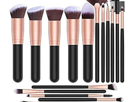 Natural Hair Pro Makeup Brushes - 16 Pcs Online now