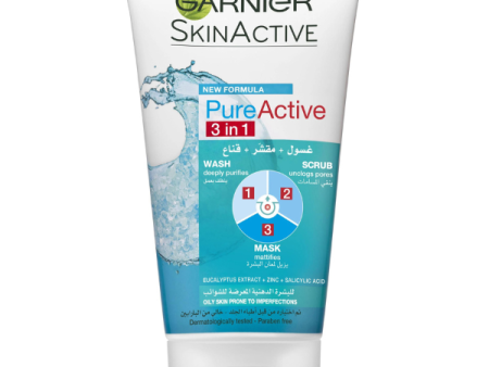 Pure Active 3-in-1 Wash, Scrub and Mask For Sale