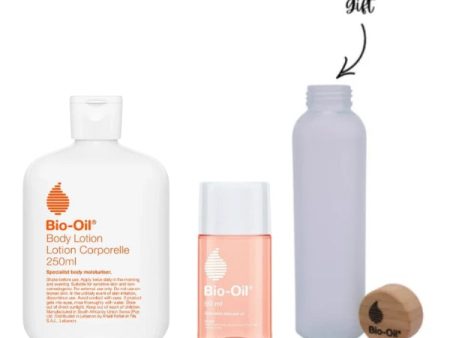 Body Lotion 250ML + Skincare Oil 60ML + Water Bottle At 20% OFF Discount