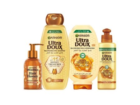 Ultra Doux Honey Treasures Shampoo 400 ML + Conditioner 200 ML + Leave-in 200 ML + Serum 115 ML At 15% OFF Discount