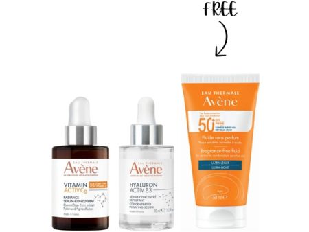 Vitamin Active Serum + Concentrated plumping serum + FREE SPF 50+ Fluid Supply